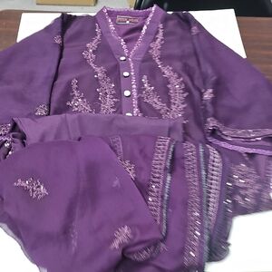 India Boutique Purple Long Sleeve Dress
